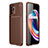 Funda Silicona Carcasa Goma Twill para Oppo Reno6 Z 5G Marron