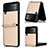 Funda Silicona Carcasa Goma Twill para Samsung Galaxy Z Flip3 5G Oro