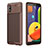 Funda Silicona Carcasa Goma Twill WL1 para Samsung Galaxy A01 Core Marron