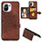 Funda Silicona Carcasa Ultrafina Goma con Magnetico A09 para Xiaomi Mi 11 5G Marron