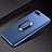 Funda Silicona Carcasa Ultrafina Goma con Magnetico Anillo de dedo Soporte A01 para Oppo R17 Neo Azul