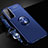 Funda Silicona Carcasa Ultrafina Goma con Magnetico Anillo de dedo Soporte A01 para Samsung Galaxy S22 Plus 5G Azul