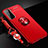 Funda Silicona Carcasa Ultrafina Goma con Magnetico Anillo de dedo Soporte A01 para Samsung Galaxy S23 5G Rojo
