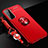 Funda Silicona Carcasa Ultrafina Goma con Magnetico Anillo de dedo Soporte A01 para Samsung Galaxy S24 5G Rojo