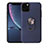 Funda Silicona Carcasa Ultrafina Goma con Magnetico Anillo de dedo Soporte A02 para Apple iPhone 11 Pro Max Azul