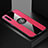 Funda Silicona Carcasa Ultrafina Goma con Magnetico Anillo de dedo Soporte A02 para Huawei Y9s Rosa Roja