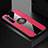 Funda Silicona Carcasa Ultrafina Goma con Magnetico Anillo de dedo Soporte A02 para Oppo F15 Rosa Roja