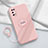 Funda Silicona Carcasa Ultrafina Goma con Magnetico Anillo de dedo Soporte A02 para Oppo K7x 5G Rosa