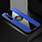 Funda Silicona Carcasa Ultrafina Goma con Magnetico Anillo de dedo Soporte A02 para Oppo Reno3 Azul