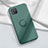 Funda Silicona Carcasa Ultrafina Goma con Magnetico Anillo de dedo Soporte A02 para Oppo Reno4 Z 5G Verde