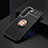 Funda Silicona Carcasa Ultrafina Goma con Magnetico Anillo de dedo Soporte A02 para Samsung Galaxy S22 Plus 5G Oro y Negro