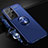 Funda Silicona Carcasa Ultrafina Goma con Magnetico Anillo de dedo Soporte A02 para Samsung Galaxy S23 Ultra 5G Azul