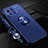 Funda Silicona Carcasa Ultrafina Goma con Magnetico Anillo de dedo Soporte A02 para Xiaomi Mi 11 Pro 5G Azul