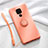 Funda Silicona Carcasa Ultrafina Goma con Magnetico Anillo de dedo Soporte A03 para Huawei Nova 5z Naranja