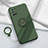 Funda Silicona Carcasa Ultrafina Goma con Magnetico Anillo de dedo Soporte A03 para Oppo A52 Verde