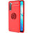 Funda Silicona Carcasa Ultrafina Goma con Magnetico Anillo de dedo Soporte A03 para Oppo K7 5G Rojo