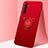 Funda Silicona Carcasa Ultrafina Goma con Magnetico Anillo de dedo Soporte A03 para Realme X50 Pro 5G Rojo