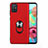 Funda Silicona Carcasa Ultrafina Goma con Magnetico Anillo de dedo Soporte A03 para Samsung Galaxy A71 5G Rojo