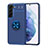 Funda Silicona Carcasa Ultrafina Goma con Magnetico Anillo de dedo Soporte A03 para Samsung Galaxy S22 Plus 5G Azul