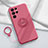 Funda Silicona Carcasa Ultrafina Goma con Magnetico Anillo de dedo Soporte A03 para Samsung Galaxy S23 Ultra 5G Rojo