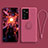 Funda Silicona Carcasa Ultrafina Goma con Magnetico Anillo de dedo Soporte A04 para Samsung Galaxy S23 Ultra 5G Rojo Rosa