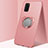 Funda Silicona Carcasa Ultrafina Goma con Magnetico Anillo de dedo Soporte A05 para Oppo A52 Oro Rosa