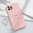 Funda Silicona Carcasa Ultrafina Goma con Magnetico Anillo de dedo Soporte A06 para Apple iPhone 13 Pro Max Rosa