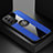 Funda Silicona Carcasa Ultrafina Goma con Magnetico Anillo de dedo Soporte A07 para Samsung Galaxy S21 5G Azul