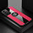 Funda Silicona Carcasa Ultrafina Goma con Magnetico Anillo de dedo Soporte A07 para Samsung Galaxy S21 FE 5G Rojo