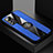 Funda Silicona Carcasa Ultrafina Goma con Magnetico Anillo de dedo Soporte A07 para Xiaomi Mi 12 5G Azul