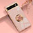 Funda Silicona Carcasa Ultrafina Goma con Magnetico Anillo de dedo Soporte AN1 para Google Pixel 6a 5G Oro Rosa