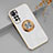 Funda Silicona Carcasa Ultrafina Goma con Magnetico Anillo de dedo Soporte AN1 para Xiaomi Poco X4 NFC Blanco