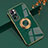 Funda Silicona Carcasa Ultrafina Goma con Magnetico Anillo de dedo Soporte AN1 para Xiaomi Poco X4 NFC Verde