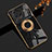 Funda Silicona Carcasa Ultrafina Goma con Magnetico Anillo de dedo Soporte AN2 para Vivo X80 Pro 5G Negro
