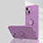 Funda Silicona Carcasa Ultrafina Goma con Magnetico Anillo de dedo Soporte G01 para Apple iPhone 14 Morado