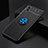 Funda Silicona Carcasa Ultrafina Goma con Magnetico Anillo de dedo Soporte JM1 para Samsung Galaxy A02 Azul y Negro