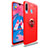 Funda Silicona Carcasa Ultrafina Goma con Magnetico Anillo de dedo Soporte JM1 para Samsung Galaxy M10S Rojo