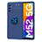 Funda Silicona Carcasa Ultrafina Goma con Magnetico Anillo de dedo Soporte JM1 para Samsung Galaxy M52 5G Azul