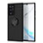 Funda Silicona Carcasa Ultrafina Goma con Magnetico Anillo de dedo Soporte JM1 para Samsung Galaxy Note 20 Ultra 5G Negro