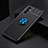 Funda Silicona Carcasa Ultrafina Goma con Magnetico Anillo de dedo Soporte JM2 para Samsung Galaxy A15 4G Azul y Negro