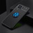 Funda Silicona Carcasa Ultrafina Goma con Magnetico Anillo de dedo Soporte JM2 para Samsung Galaxy A22 4G Azul y Negro