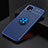 Funda Silicona Carcasa Ultrafina Goma con Magnetico Anillo de dedo Soporte JM2 para Samsung Galaxy A22s 5G Azul