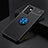 Funda Silicona Carcasa Ultrafina Goma con Magnetico Anillo de dedo Soporte JM2 para Samsung Galaxy A52 4G Azul y Negro