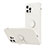 Funda Silicona Carcasa Ultrafina Goma con Magnetico Anillo de dedo Soporte N01 para Apple iPhone 12 Pro Max Blanco