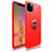Funda Silicona Carcasa Ultrafina Goma con Magnetico Anillo de dedo Soporte para Apple iPhone 11 Pro Max Rojo