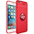 Funda Silicona Carcasa Ultrafina Goma con Magnetico Anillo de dedo Soporte para Apple iPhone 6 Plus Rojo