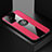 Funda Silicona Carcasa Ultrafina Goma con Magnetico Anillo de dedo Soporte para Huawei Honor 30S Rosa Roja