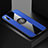 Funda Silicona Carcasa Ultrafina Goma con Magnetico Anillo de dedo Soporte para Huawei Honor 9X Azul