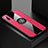 Funda Silicona Carcasa Ultrafina Goma con Magnetico Anillo de dedo Soporte para Huawei Honor 9X Rosa Roja