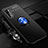 Funda Silicona Carcasa Ultrafina Goma con Magnetico Anillo de dedo Soporte para Huawei Honor View 30 5G Azul y Negro